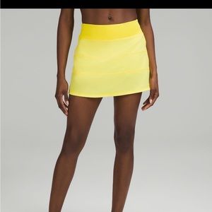 Lululemon Pace Rival Mid-Rise Skirt *Long (Sonic Yellow)